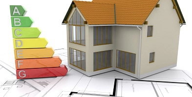 3D-Haus mit Energiebewertungen