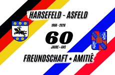 Aufkleber gestaltet zum Jubiläum der Freundschaft