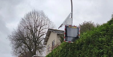 Geschwindigkeitsmessanzeige in der Bahnhofstr. in Bargstedt
