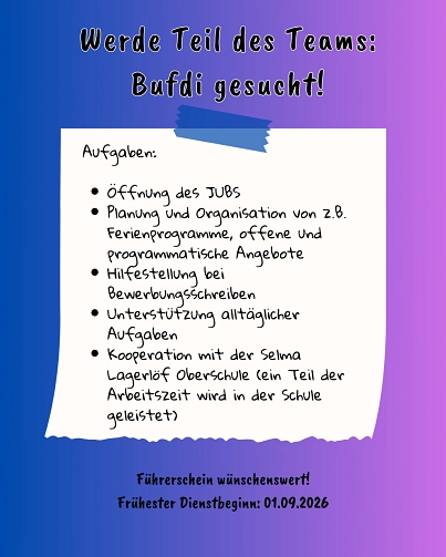 Bufdi im JUBS&nbsp;&copy;&nbsp;Samtgemeinde Harsefeld