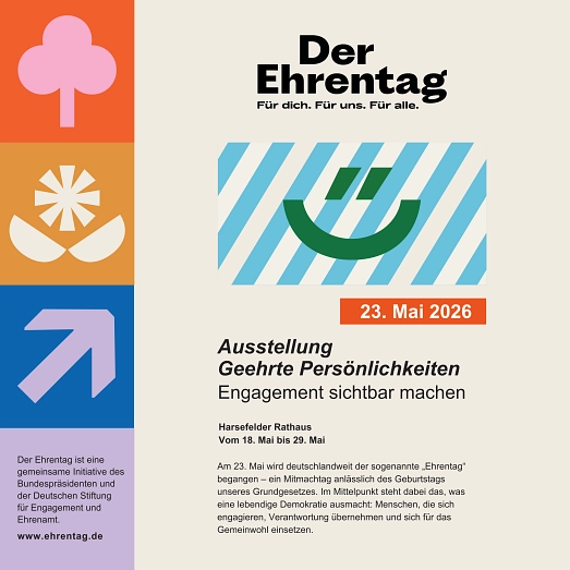 PLakat zur Ehrentag Plakat zur Ausstellung mit dem Logo zum Ehrentag © Samtgemeinde Harsefeld
