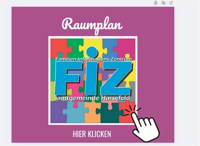 Zu sehen ist das Logo vom FIZ mit dem Hinweis zu klicken, um die Ansicht zu erlangen.&nbsp;&copy;&nbsp;Samtgemeinde Harsefeld